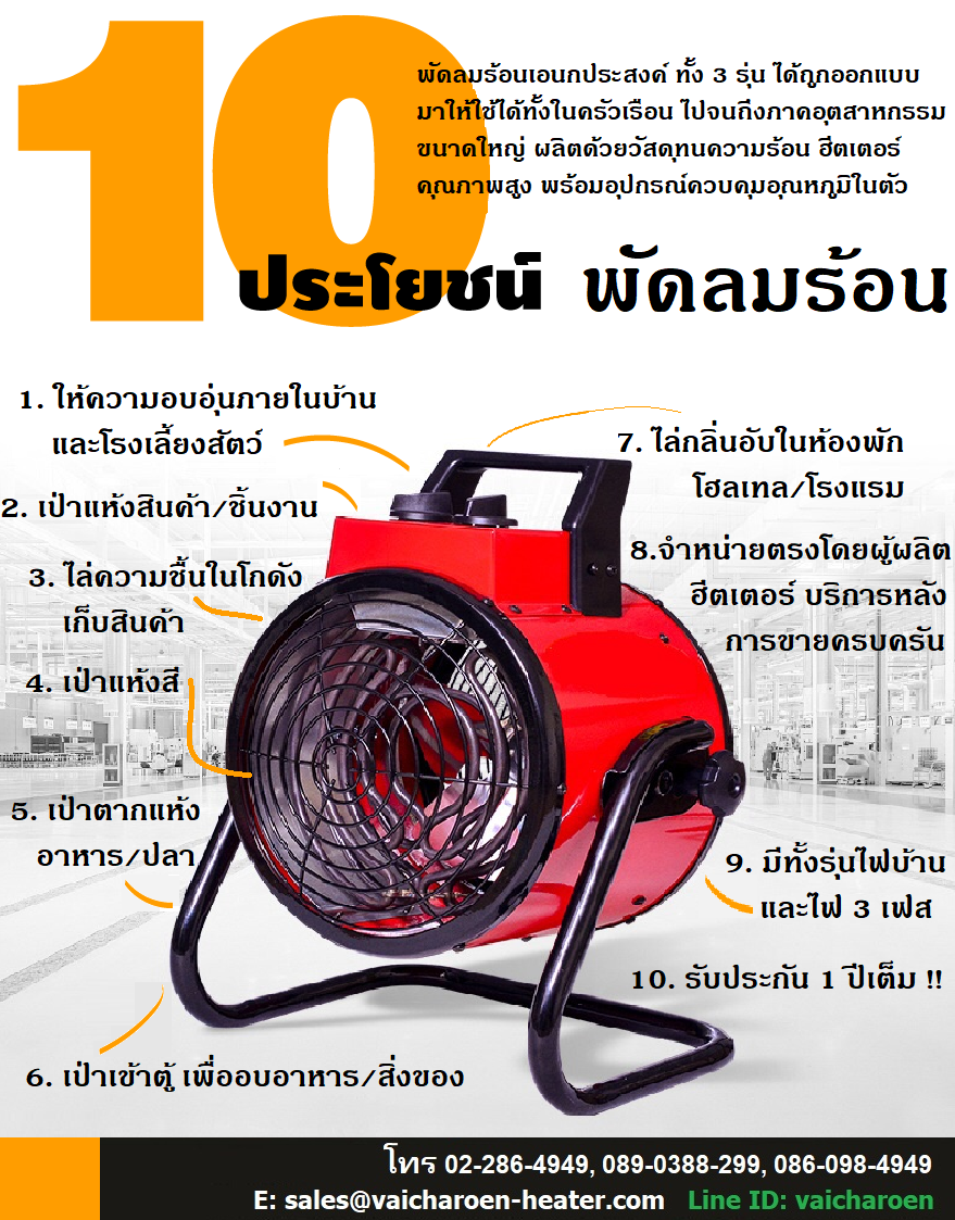 พัดลมฮีตเตอร์ 3000 watt พัดลมฮีตเตอร์ 3000 watt