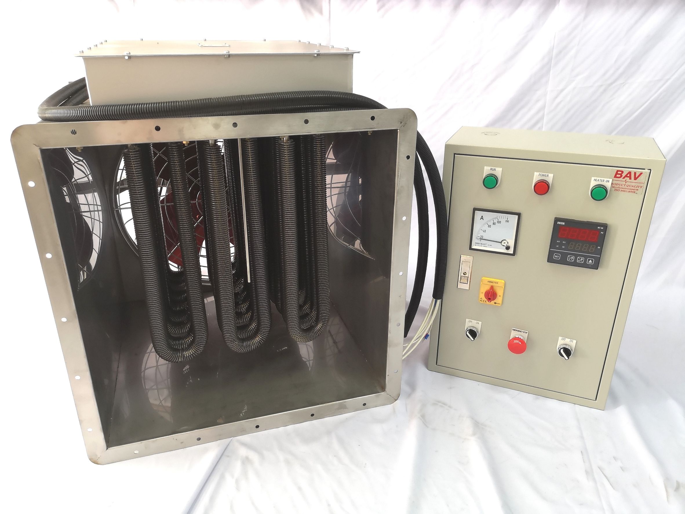 พัดลมฮีตเตอร์ลมร้อน รุ่น 20kW - 48kW พัดลมฮีตเตอร์ลมร้อน รุ่น 20kW - 48kW